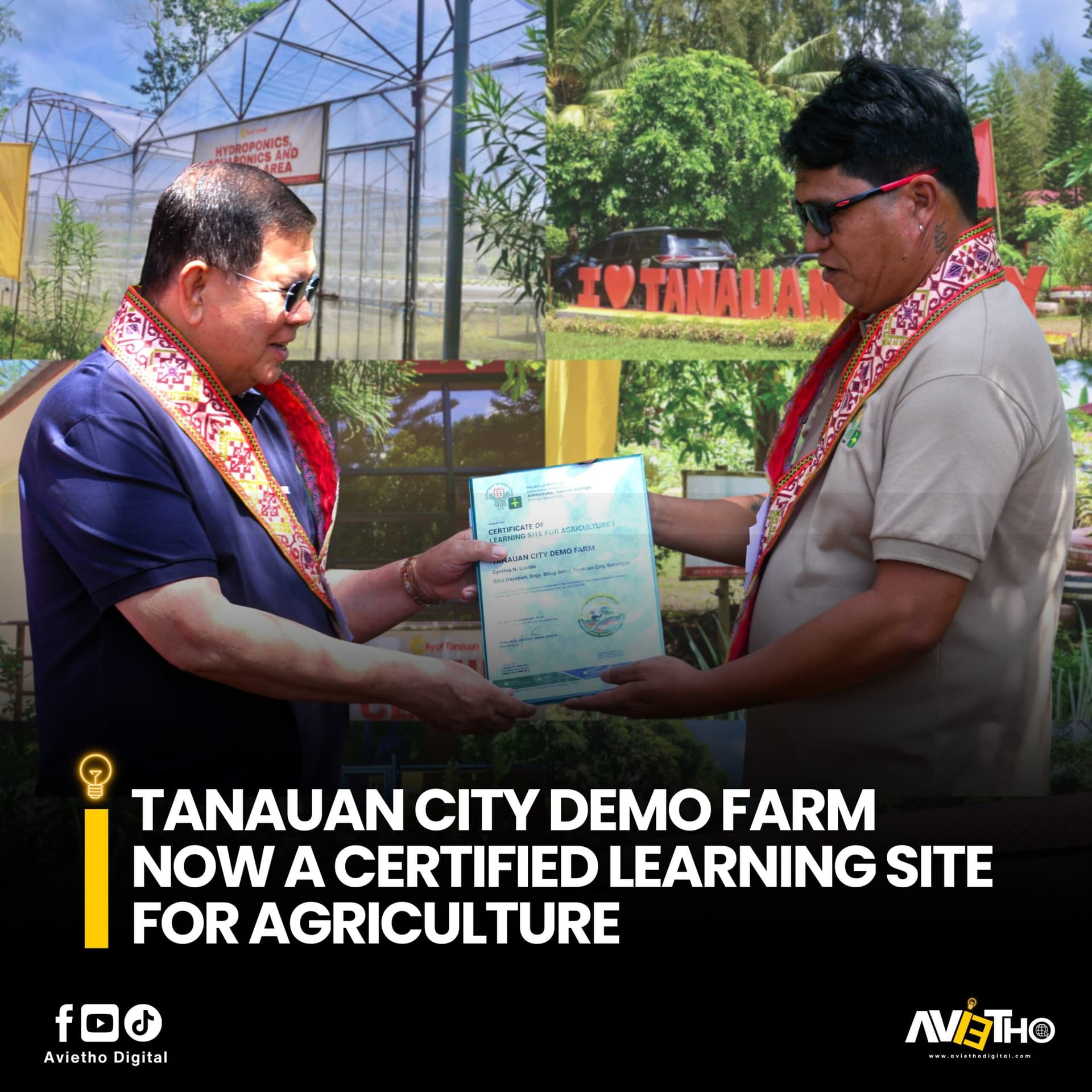 Tanauan City Demo Farm Now a Certified Learning Site for Agriculture